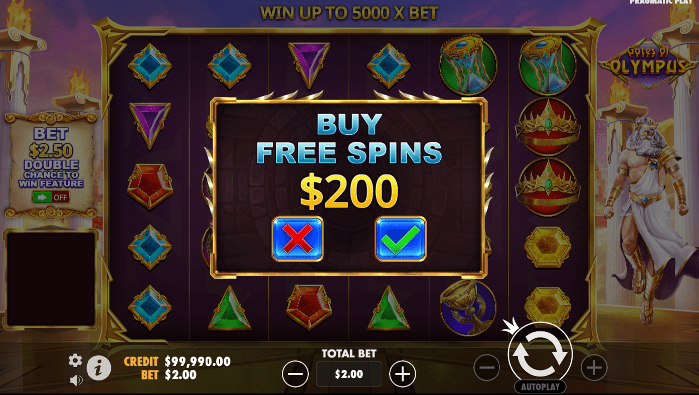 gate of olympus free spins