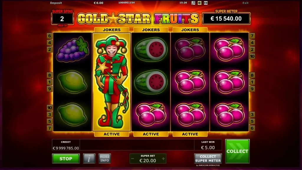 gold star fruits slots