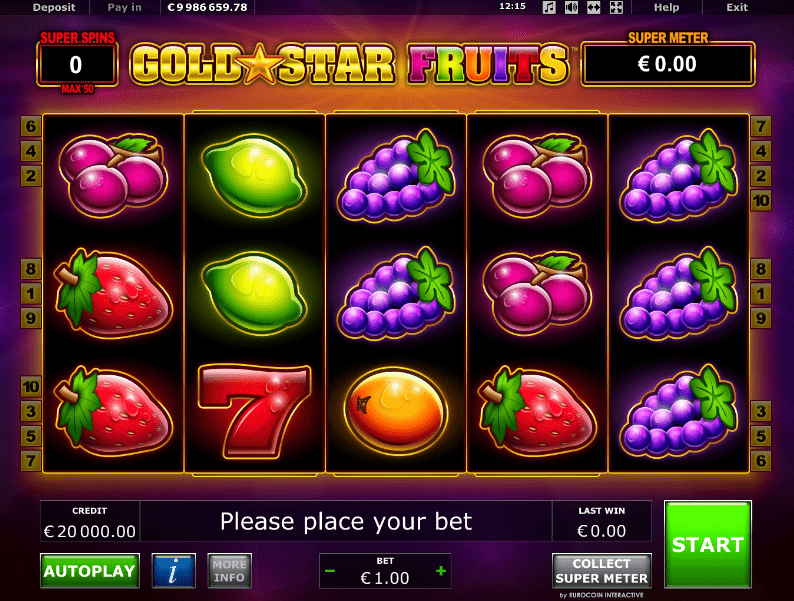 gold star fruits slots